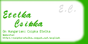 etelka csipka business card